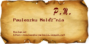 Pauleszku Melánia névjegykártya